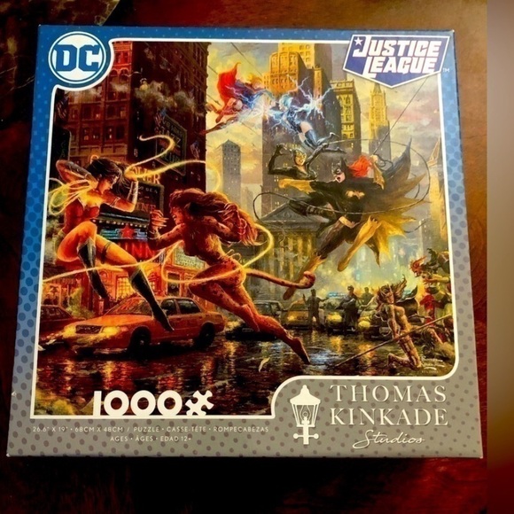 DC JUSTICE LEAGUE 1000 puzzle complete in preowned good‎ condition. Good vs Bad - Picture 4 of 5